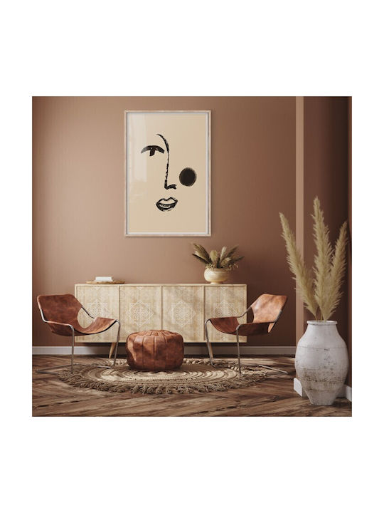 Walls Face From Charcoal Frame Wooden 30x40cm