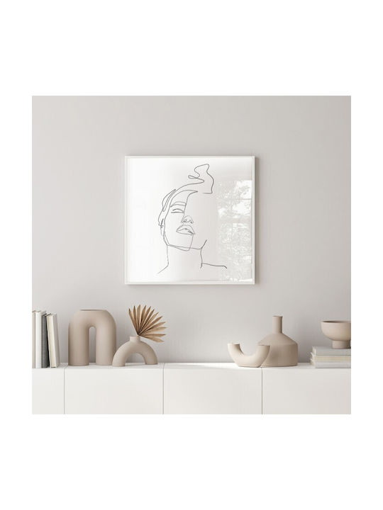 Walls Smoke Face Frame Wooden 50x50cm