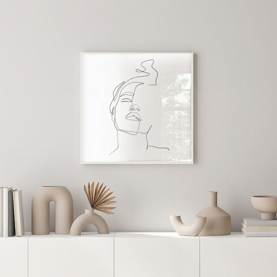 Walls Smoke Face Rahmen Holz 50x50cm
