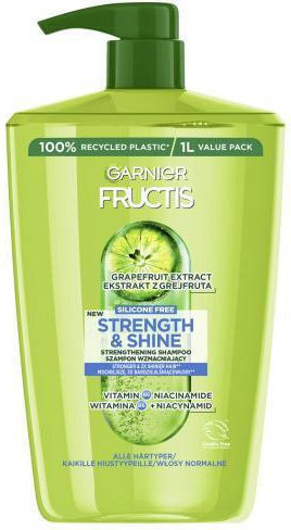 Garnier Fructis Strength & Shine Shampoos Reconstruction/Nourishment & Shine for All Hair Types 1000ml
