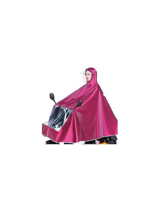 Γυναικείο Αδιάβροχο Πόντσο Μηχανής Ροζ Χρώμα