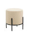 Stools For Living Room Upholstered with Velvet Bella Beige 1pcs 37x37x38cm