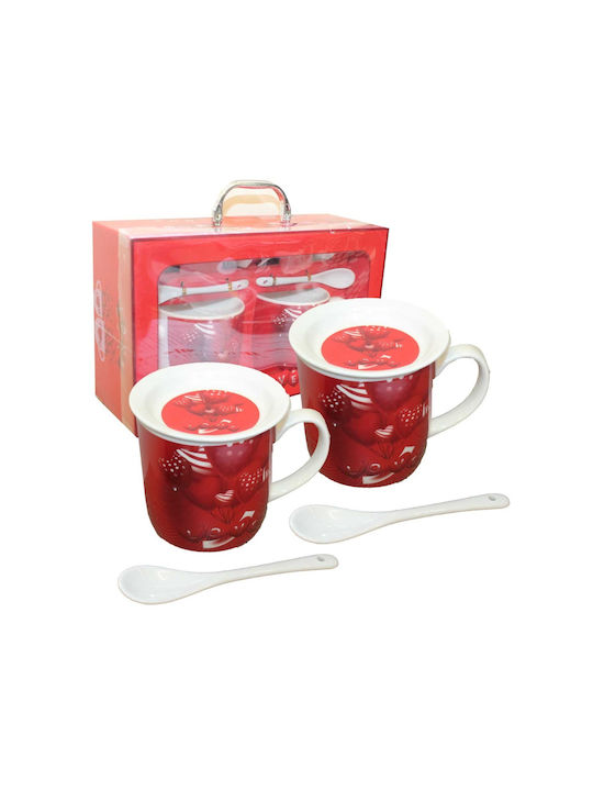 Ceramic Cup Red 2pcs