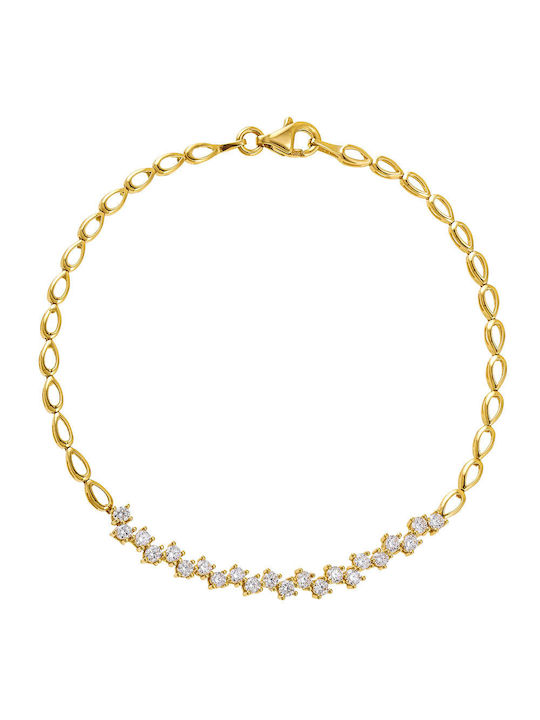 Bracelet made of Gold 14K with Zircon