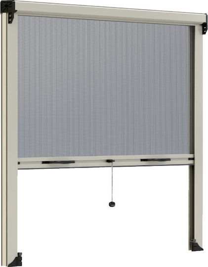 Ideco Window Mosquito Net Screw Mounted Vertical Movement White With Frame 150x120cm