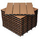 ECD Germany WPC Garden Decking Board 30x30cm