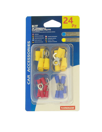 Terminale electrice cu orificiu cu izolație (4036) în set de 24buc