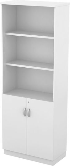 Стояща на пода офисна шкаф бяла 80x40x211см EO979,6