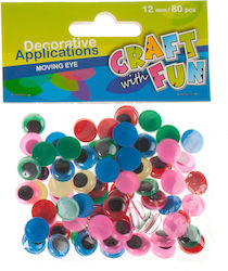 Craft Fun Plastic Craft Ματόχαντρες 80pcs 12mm