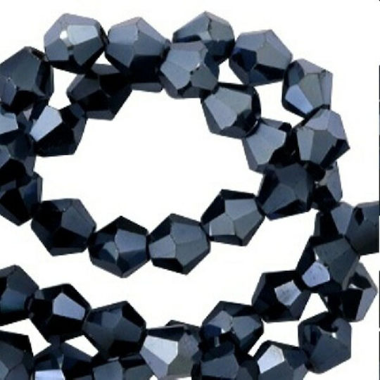 Glass Craft Beads Gray 10pcs 6mm