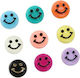 symbol face Acrylic Craft Beads Multicolor 9pcs 10mm