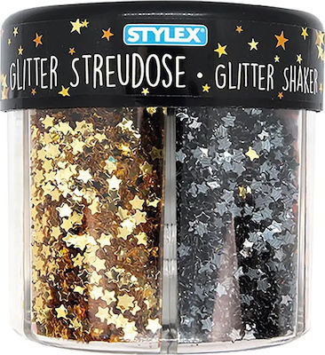 Stylex Creative Multicolour Glitter Gold Dust in Shaker Jar