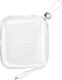 Joyroom Jelly Series JR-L004 Power Bank 10000mAh 12W με Θύρα USB-A και Θύρα USB-C Λευκό