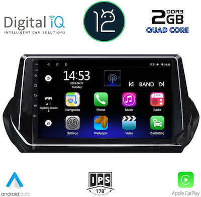 Digital IQ Ηχοσύστημα Αυτοκινήτου για Peugeot 208 / 2008 (Bluetooth/USB/AUX/WiFi/GPS) με Οθόνη Αφής 9"