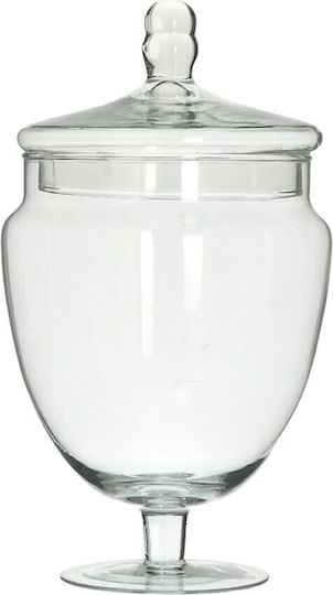Click Vintage Φοντανιέρα Glas mit Deckel und Ständer 18x18x26cm Transparent