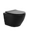 ECD Germany Rimless Wall-Mounted Toilet Black