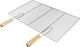 ECD Germany Doppelt Inox Grillrost Antihaft 67cmx40cmcm