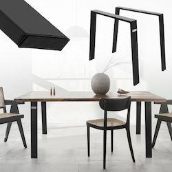ML-Design Table Stand Metallic Black 90x72cm 2 Pieces ML-Design Table Stand Metallic Black 90x72cm 2 Pieces