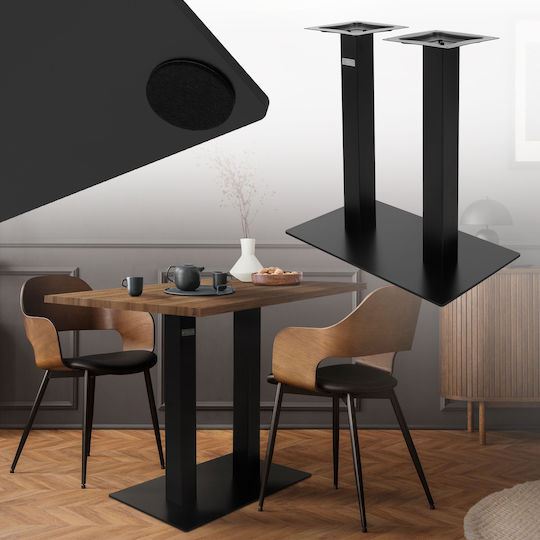 ML-Design Stand de masă din Lemn în Culoare Negru 70x72cm