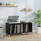 vidaXL Мебел за Hi-Fi Черен 38x100x48см