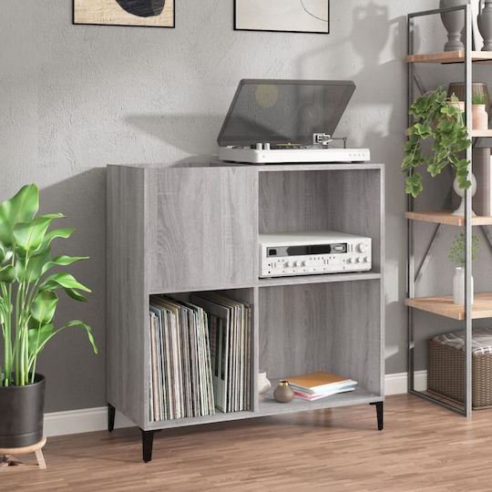 vidaXL Έπιπλο Hi-Fi με 3 Ράφια Γκρι 38x84.5x89cm