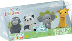 The Littlies Set Gume pentru Creion 4buc Animale