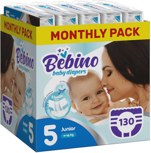 Bebino Πάνες με Αυτοκόλλητο Junior Monthly Pack No. 5 για 11-25kg 130τμχ