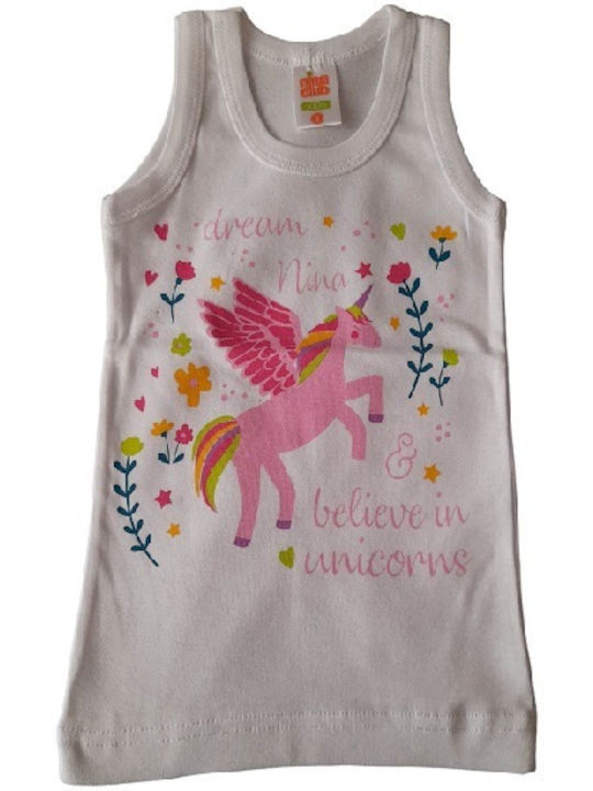 Αφοί Γιαννακόπουλοι Kinder Unterhemd Tank-Top Weiß 1Stück