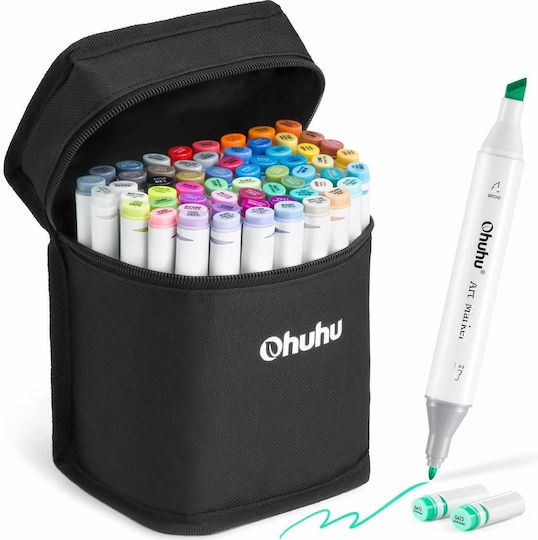 Ohuhu Oahu Culori De Bază Markere Cu Alcool Fină & Daltă Set 60 Culori