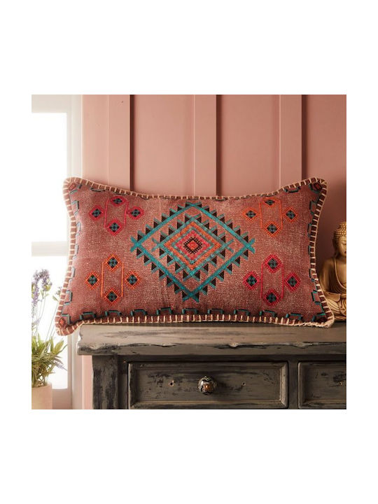 Synchronia Sofa Cushion from 100% Cotton Pink 40x60cm.