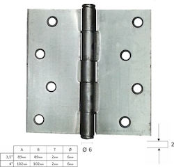 4" Metallic Furniture Hinge