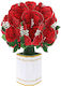 Greeting Card Easter 3D 27x26cm in Red Color