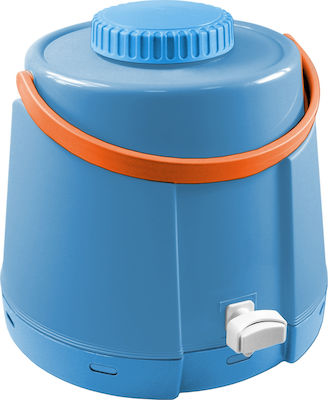 GioStyle Behälter mit Wasserhahn Thermosflasche Rostfreier Stahl Hellblau 5.6lt mit Handgriff