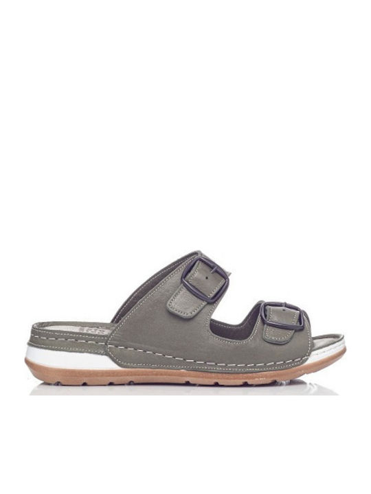 Safe Step Sandale Casual Damă din Piele Kaki