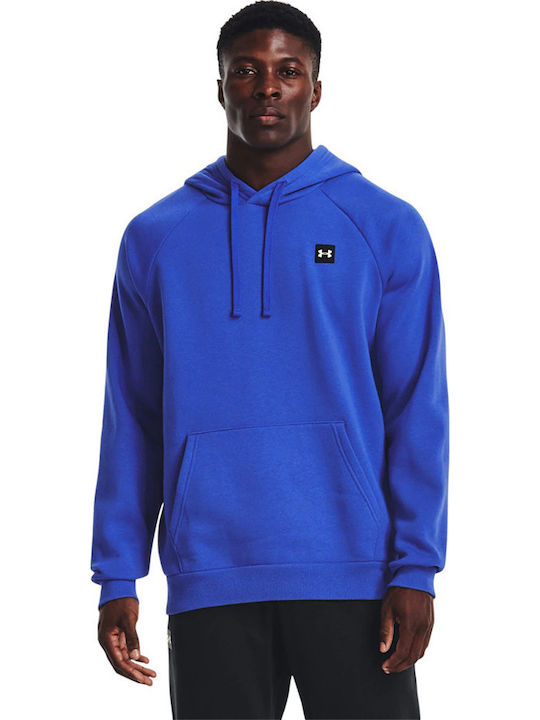 Under Armour Rival Φούτερ με Κουκούλα Μπλε
