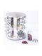 Factory Glass Tabletop Rotating Spice Rack Silver 12pcs