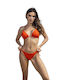 Etna Swimwear Bikini Set Bra & Slip Bottom Orange