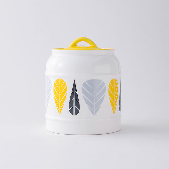 Melina's Collection Vaza Uz General cu capac ermetic Ceramică Alb 1500ml