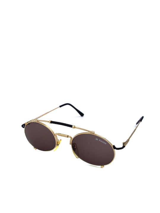 Kappa Sunglasses with Gold Metal Frame and Brown Lens 635 508