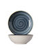 Porline Porselen Serving Bowl Round made of Porcelain Blue with Diameter 17cm