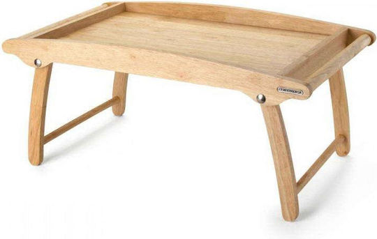 Continenta Wooden Rectangular Bed Tray with Handles in White Color 61x35cm 03061000 1pcs