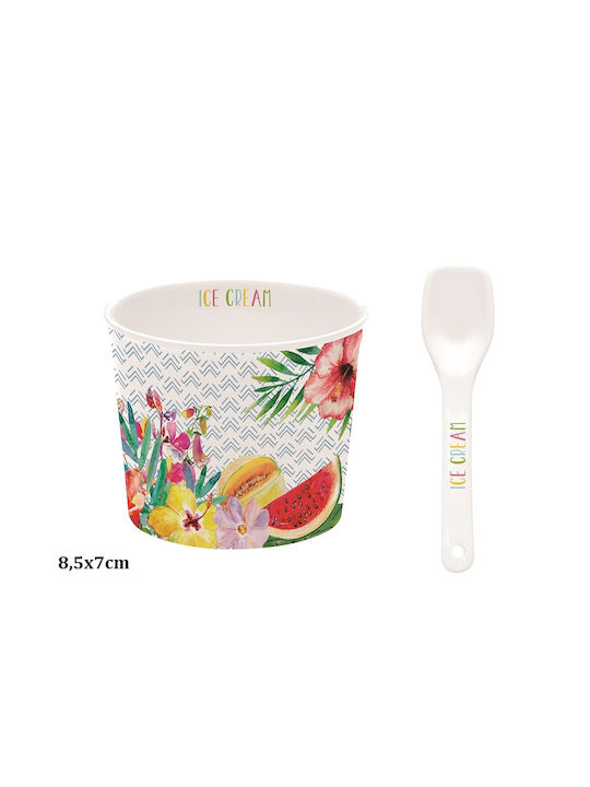 Easy-Life Eisschüssel Rund aus Porzellan mit Durchmesser 8.5cm