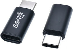 Powertech CAB-UC063 USB-C masculin la USB-C feminin Powertech CAB-UC063 USB-C masculin la USB-C feminin