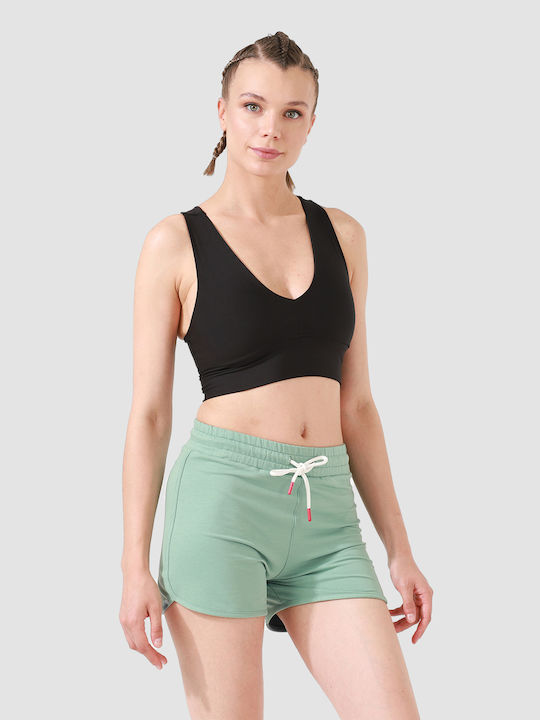 Superstacy Women's High-waisted Sporty Shorts Green