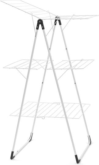 Brabantia Tower Folding Floor Clothes Drying Rack Metallic with Hanging Length 23m