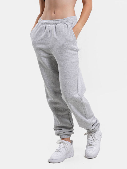 Jack & Jones Παντελόνι Φόρμας με Λάστιχο Γκρι