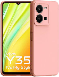 4G Umschlag Rückseite Silikon Rosa (Vivo Y35)
