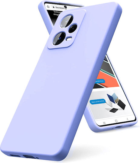 Rubber Silk Back Cover Σιλικόνης Μωβ (Redmi Note 12 Pro+)