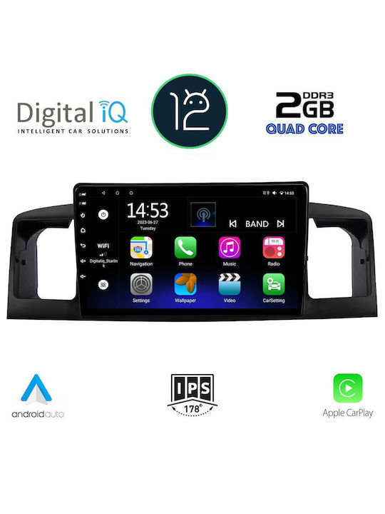 Digital IQ Sistem Audio Auto pentru Toyota Corolla 2001-2006 (Bluetooth/USB/WiFi/GPS/Apple-Carplay) cu Ecran Tactil 9"