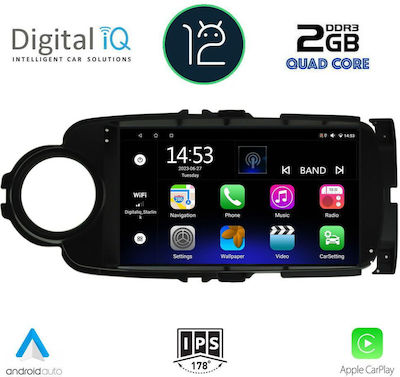 Digital IQ Sistem Audio Auto pentru Toyota Yaris 2011-2020 (Bluetooth/USB/WiFi/GPS/Apple-Carplay) cu Ecran Tactil 9"